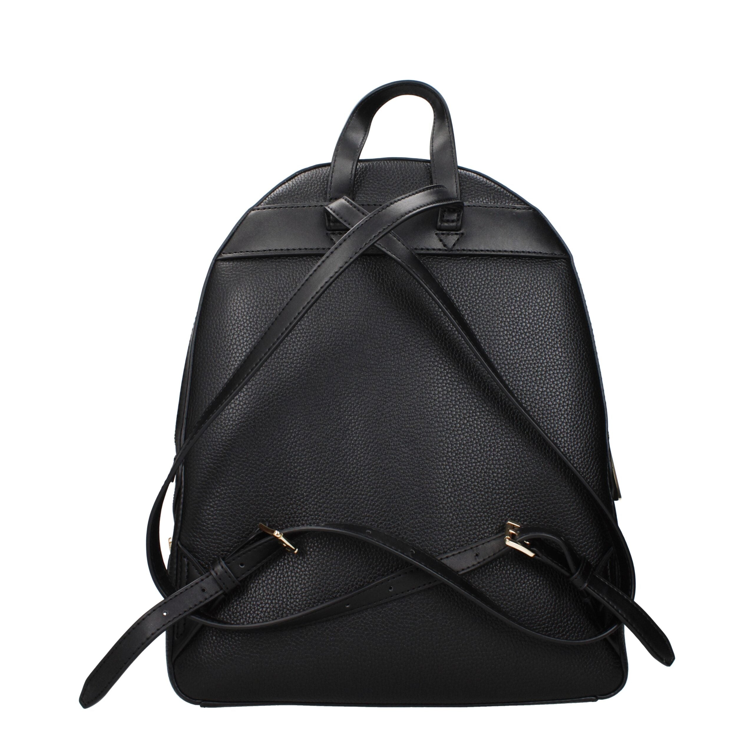 Michael Kors Black Leather Backpacks