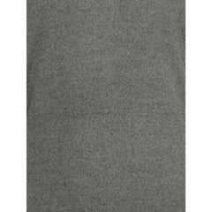 Pull Cruciani vert à col en V