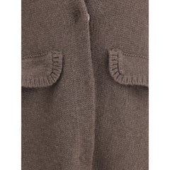 Ella Semi-long Sweater with a front hook-and-eye closure