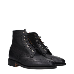 Thom Browne Black Leather Ankle Boots