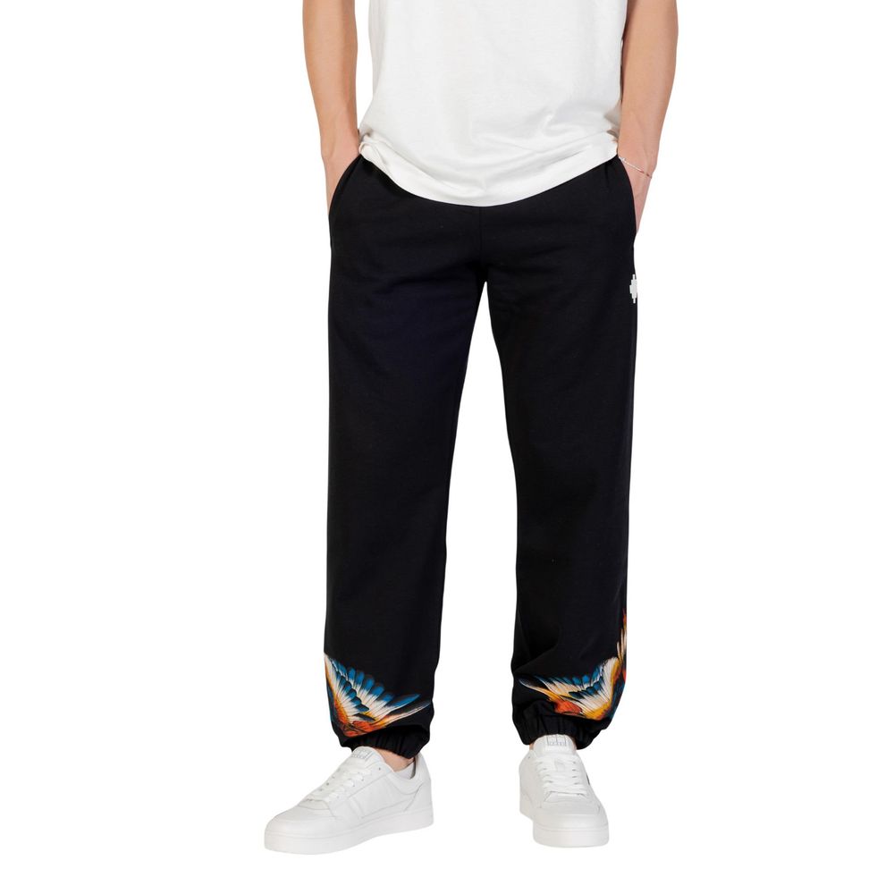 County of Milan Black Cotton Joggers Workout Pant
