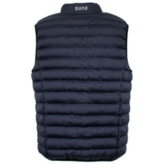 Suns Blue Polyester Sleveless Jacket