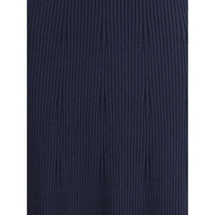 SA SU PHI Ärmelloses langes Kleid aus geripptem Kaschmir und Seide