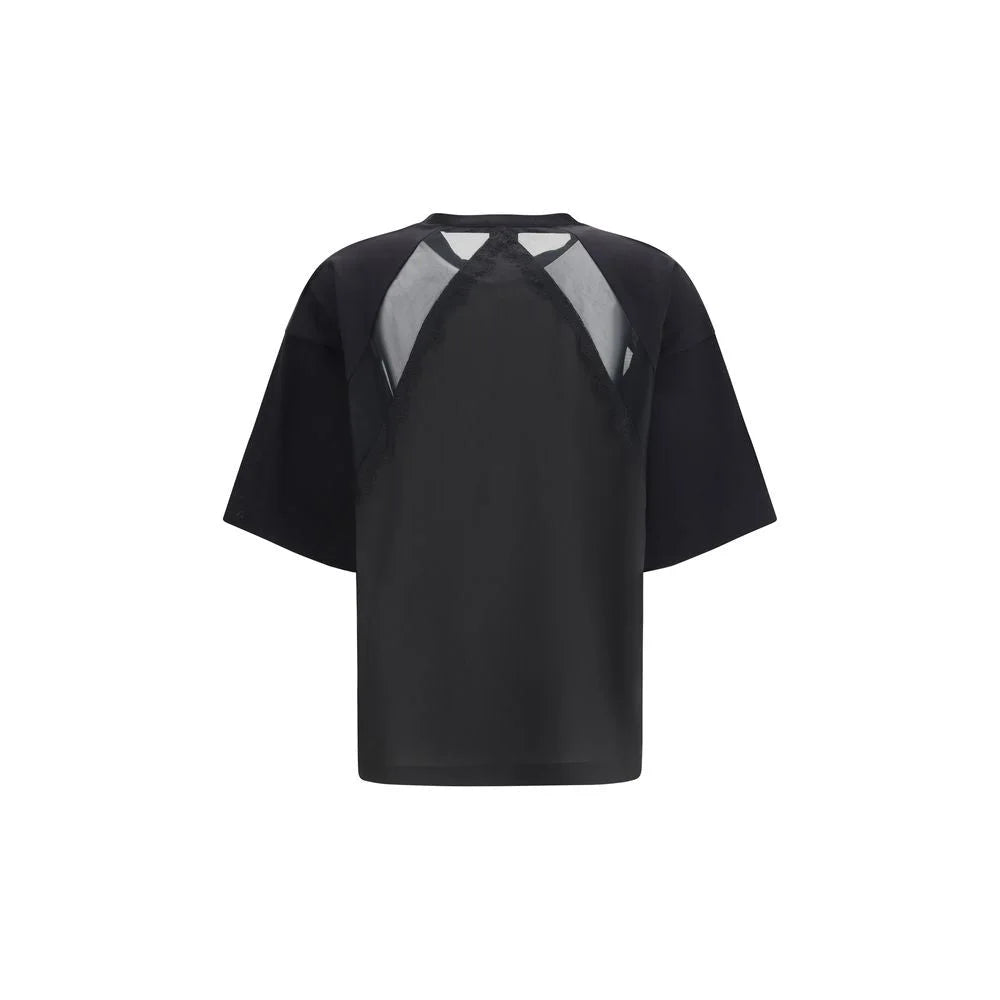 PINKO Black Cotton T-Shirt