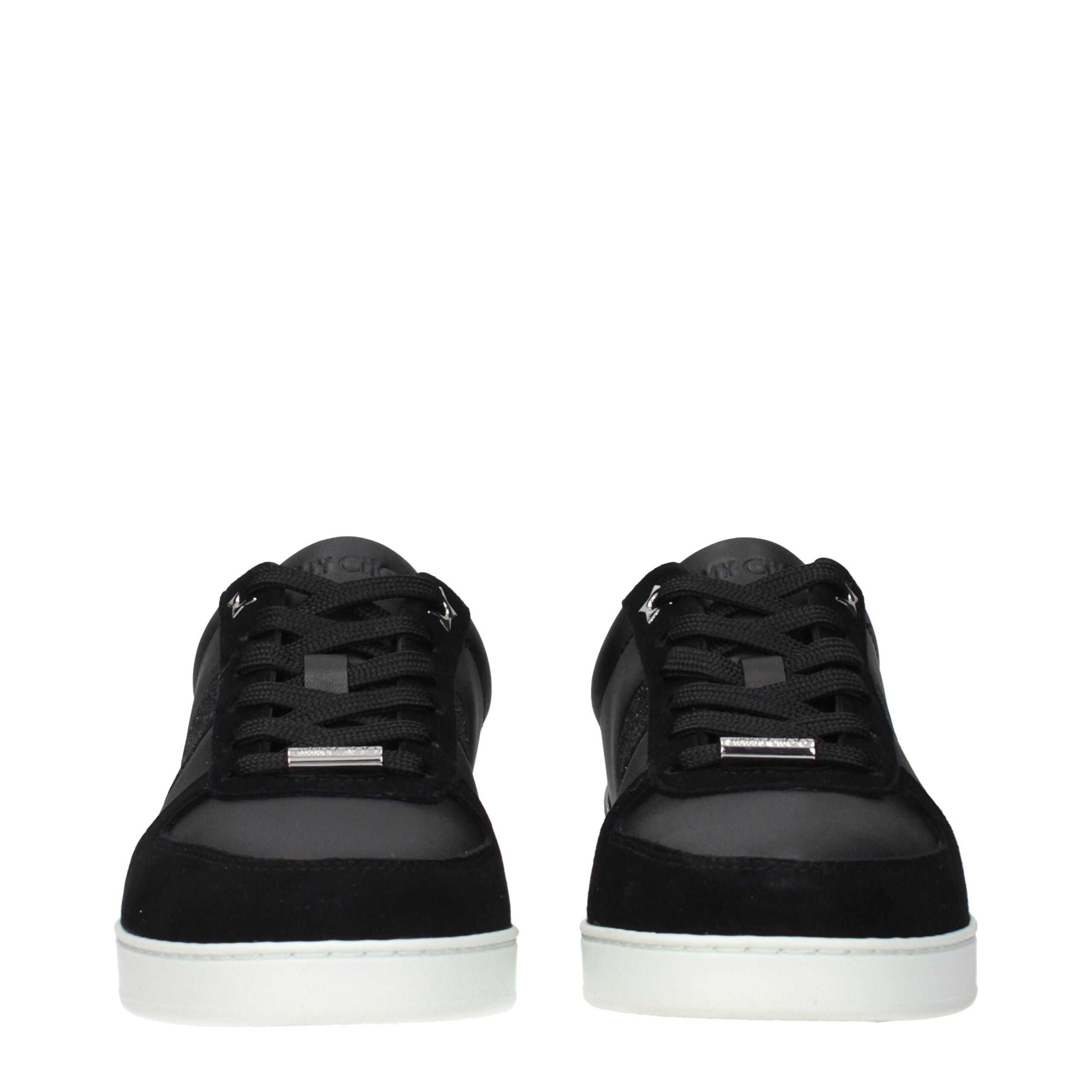 Jimmy Choo Black Leather Low Tops