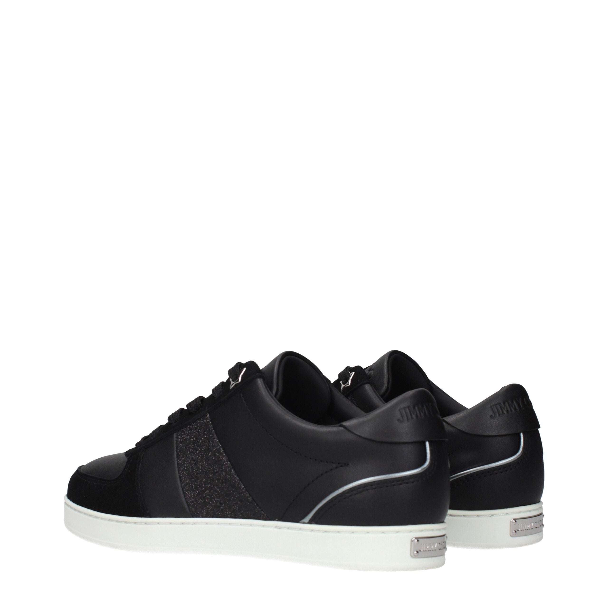 Jimmy Choo Black Leather Low Tops