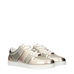 Jimmy Choo Goldene Leder-Sneaker