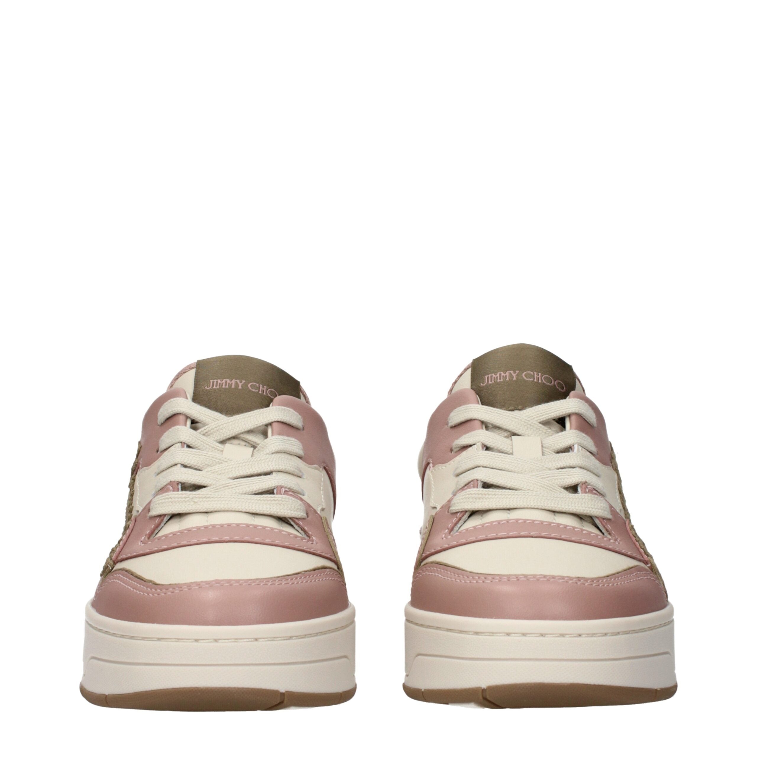 Jimmy Choo Pink Leather Low Tops