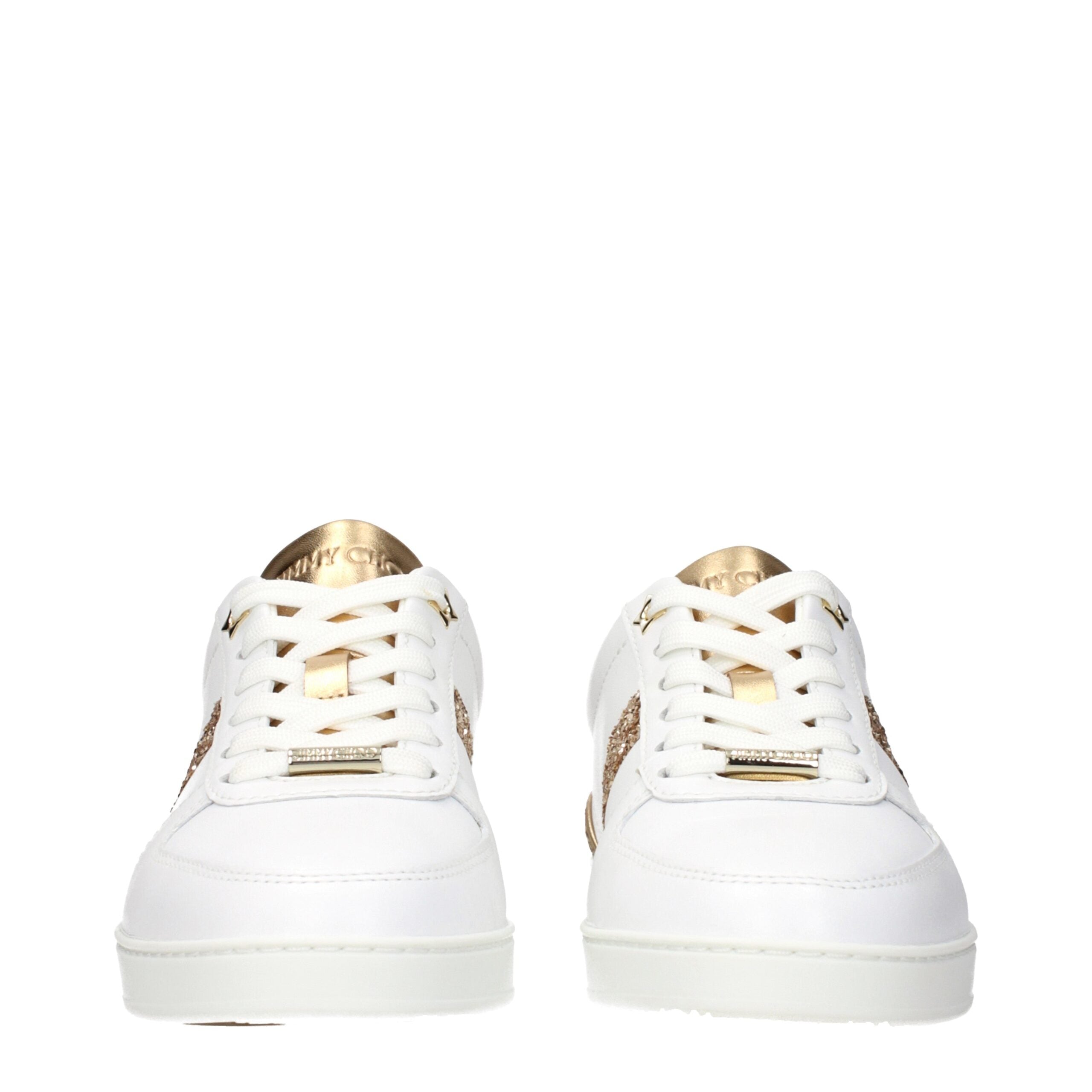 Jimmy Choo White Leather Low Tops