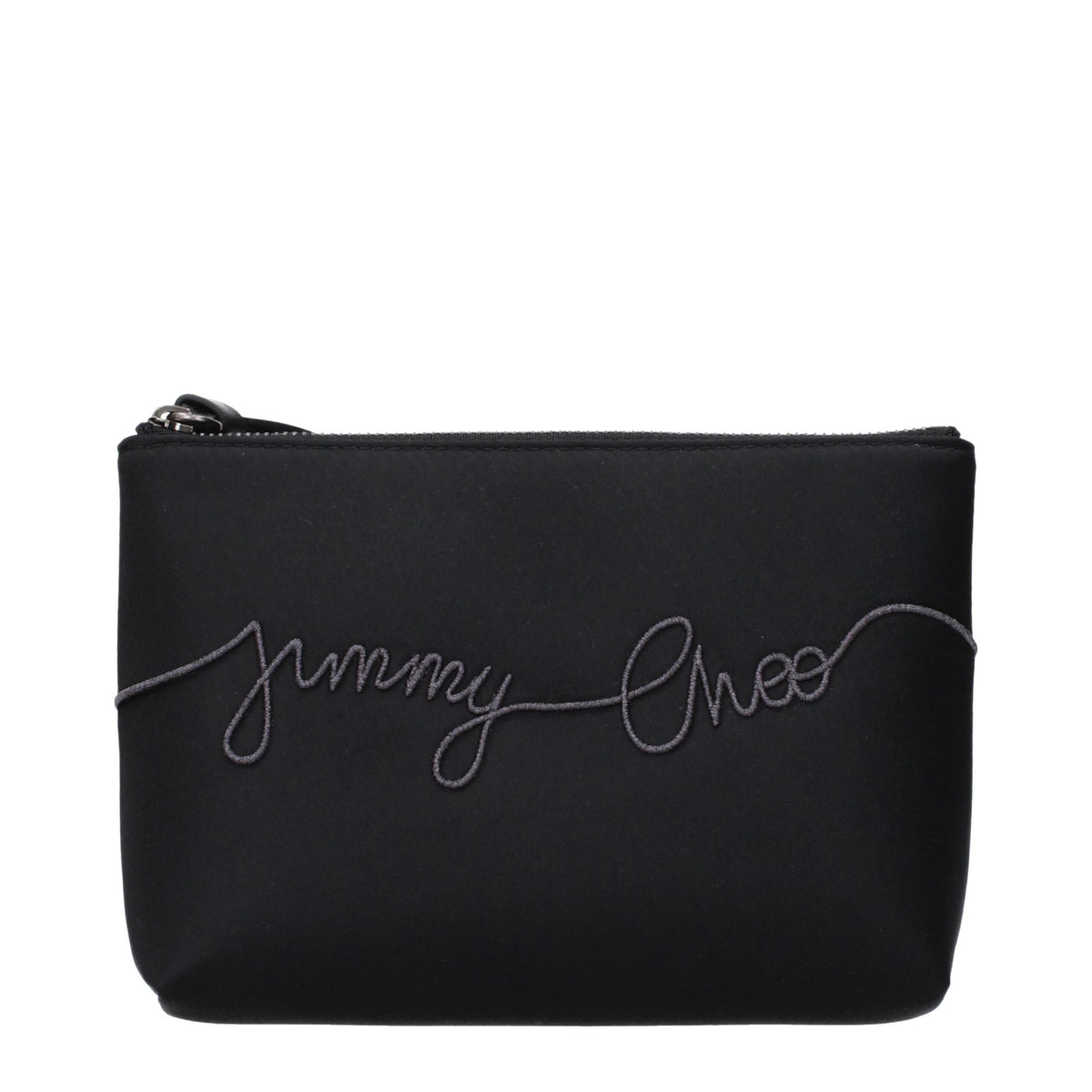 Jimmy Choo Black Satin Clutch Bags