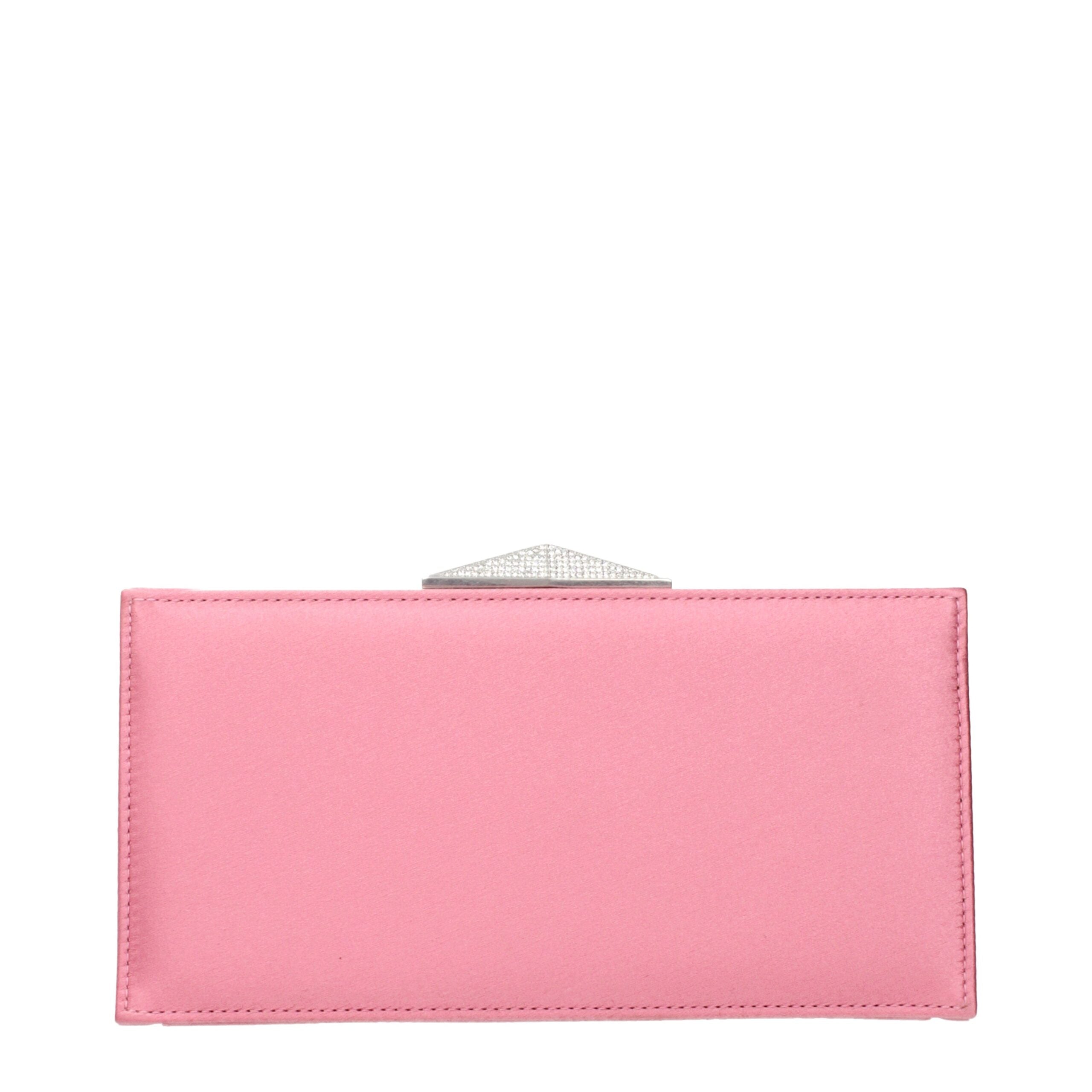 Jimmy Choo Pink Satin Clutch Bags