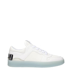 Jimmy Choo White Leather Low Tops