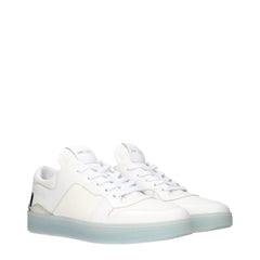 Jimmy Choo White Leather Low Tops