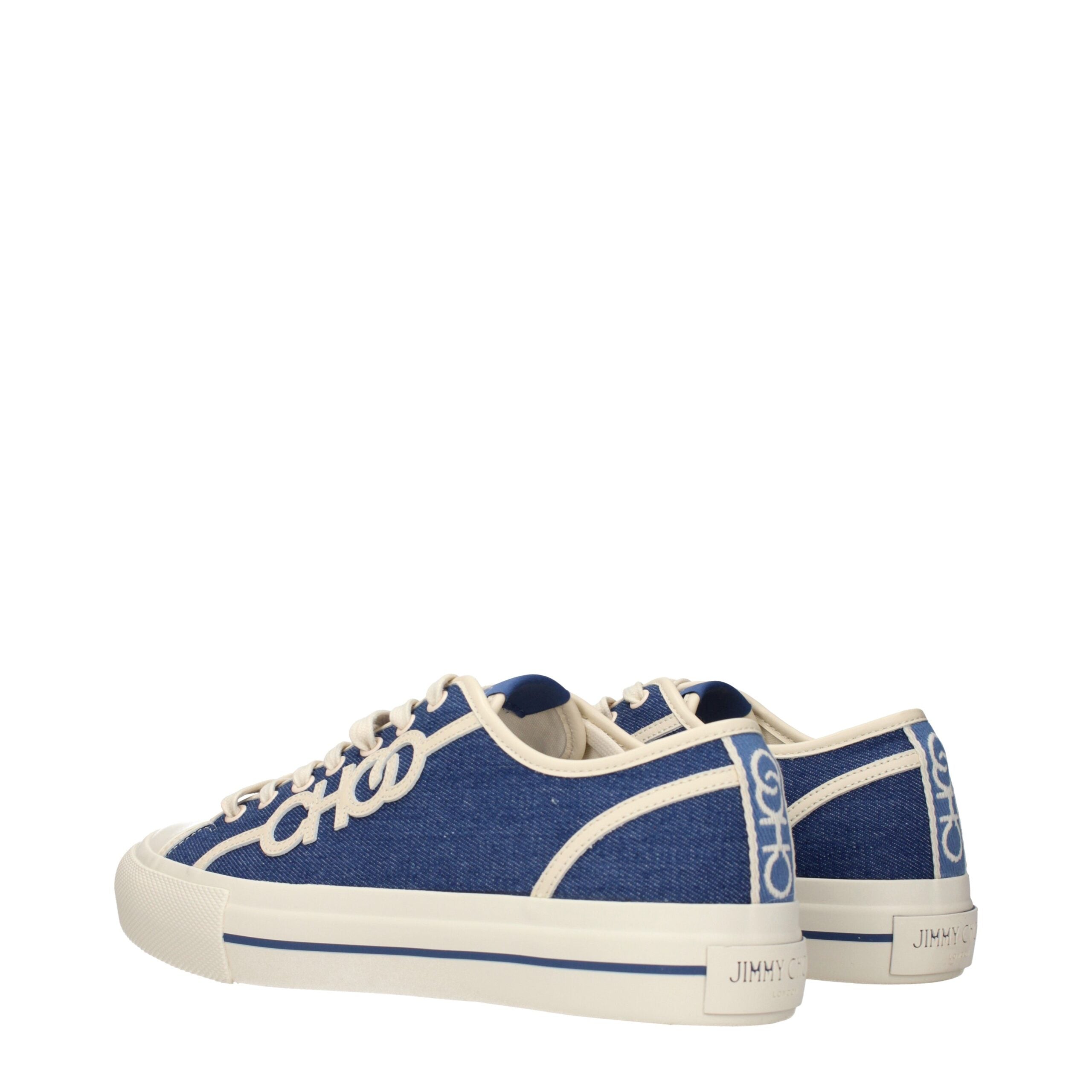 Jimmy Choo blaue Stoff-Sneaker