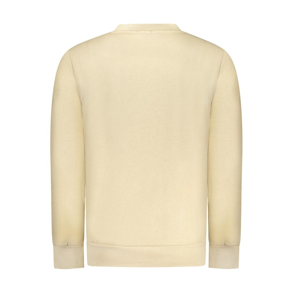 Pull homme en coton beige fusil