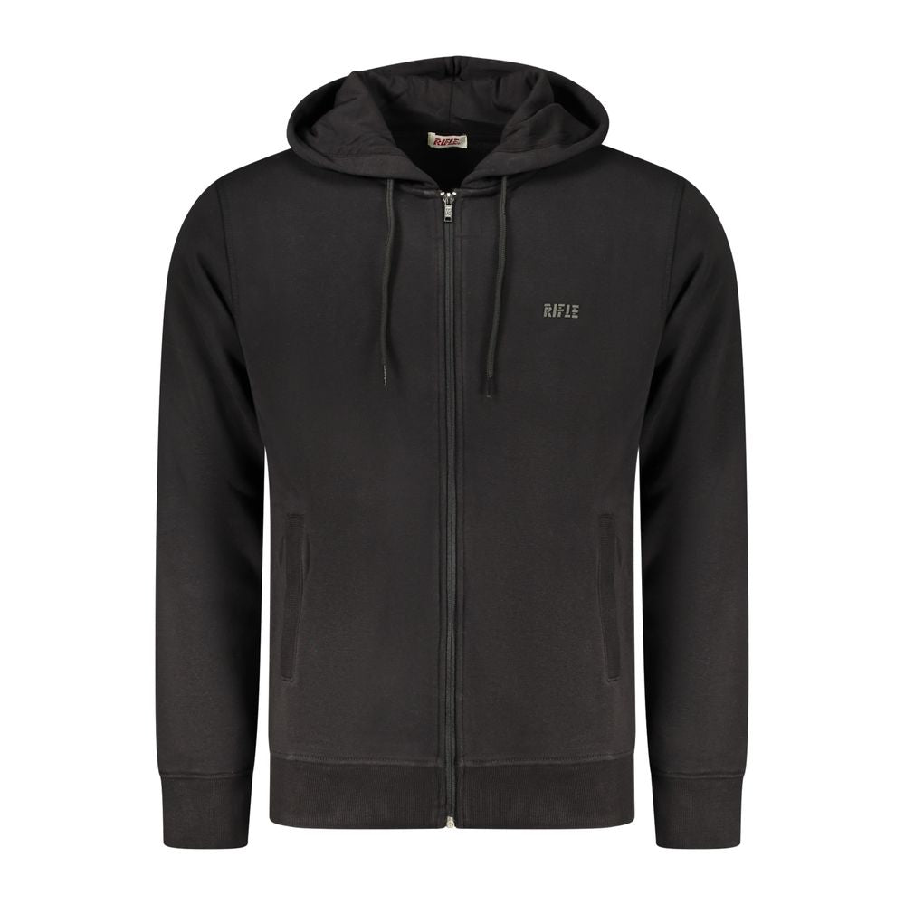 Gewehr-Pullover aus schwarzer Baumwolle für Herren