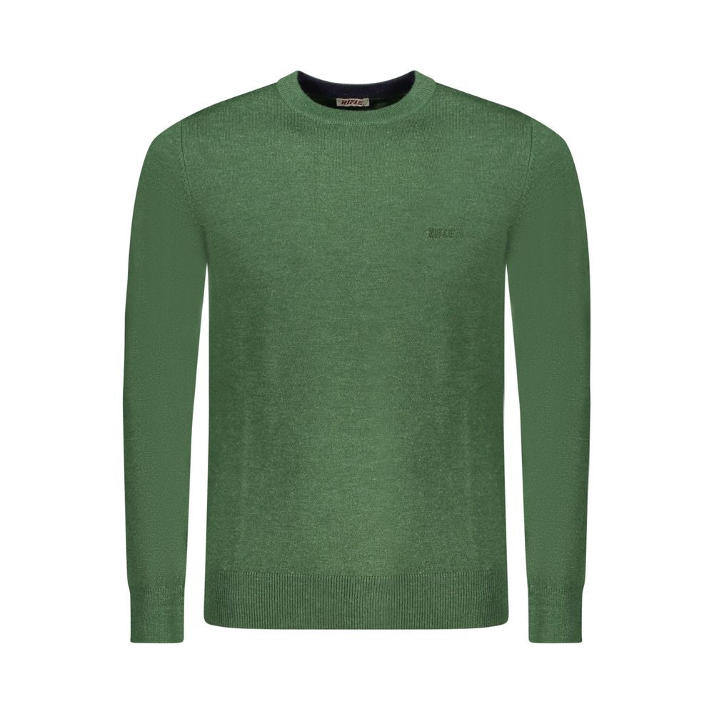 Pull homme en laine vert fusil