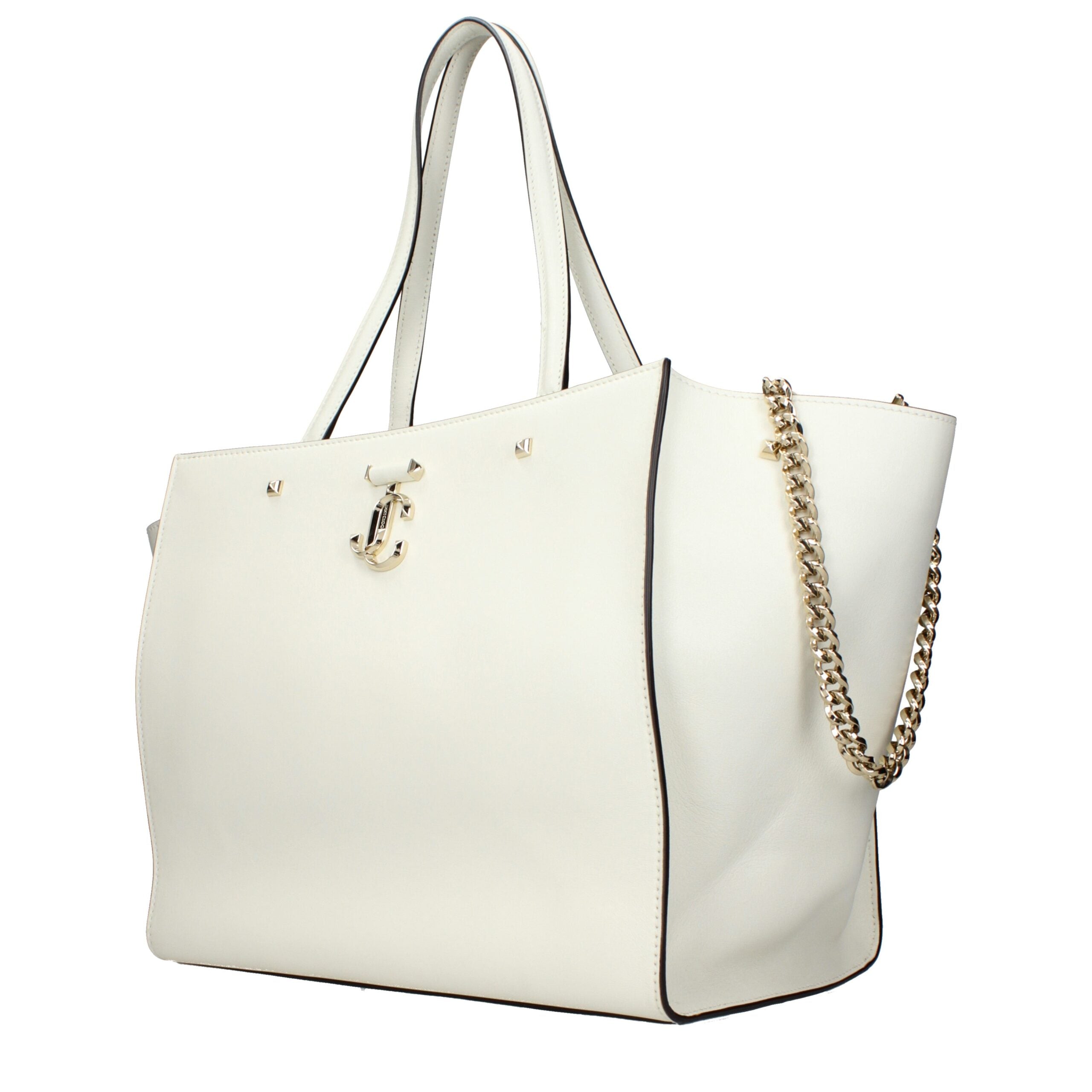 Jimmy Choo White Leather Shoulder Bags
