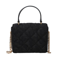 Versace Black Fabric Handbags