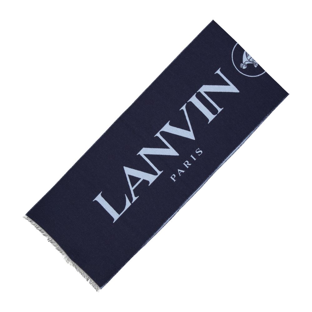 Écharpe Lanvin en laine et soie à logo