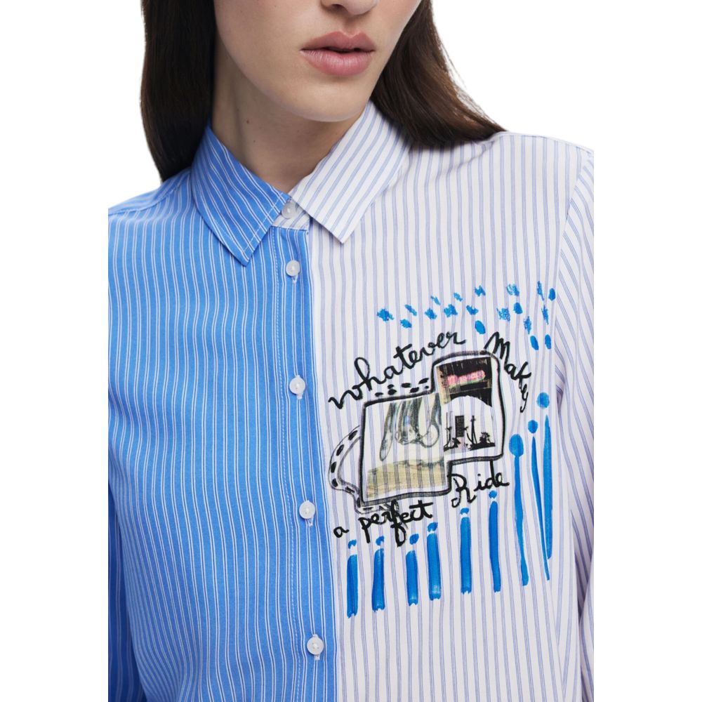 Blouse Desigual bleu clair en viscose