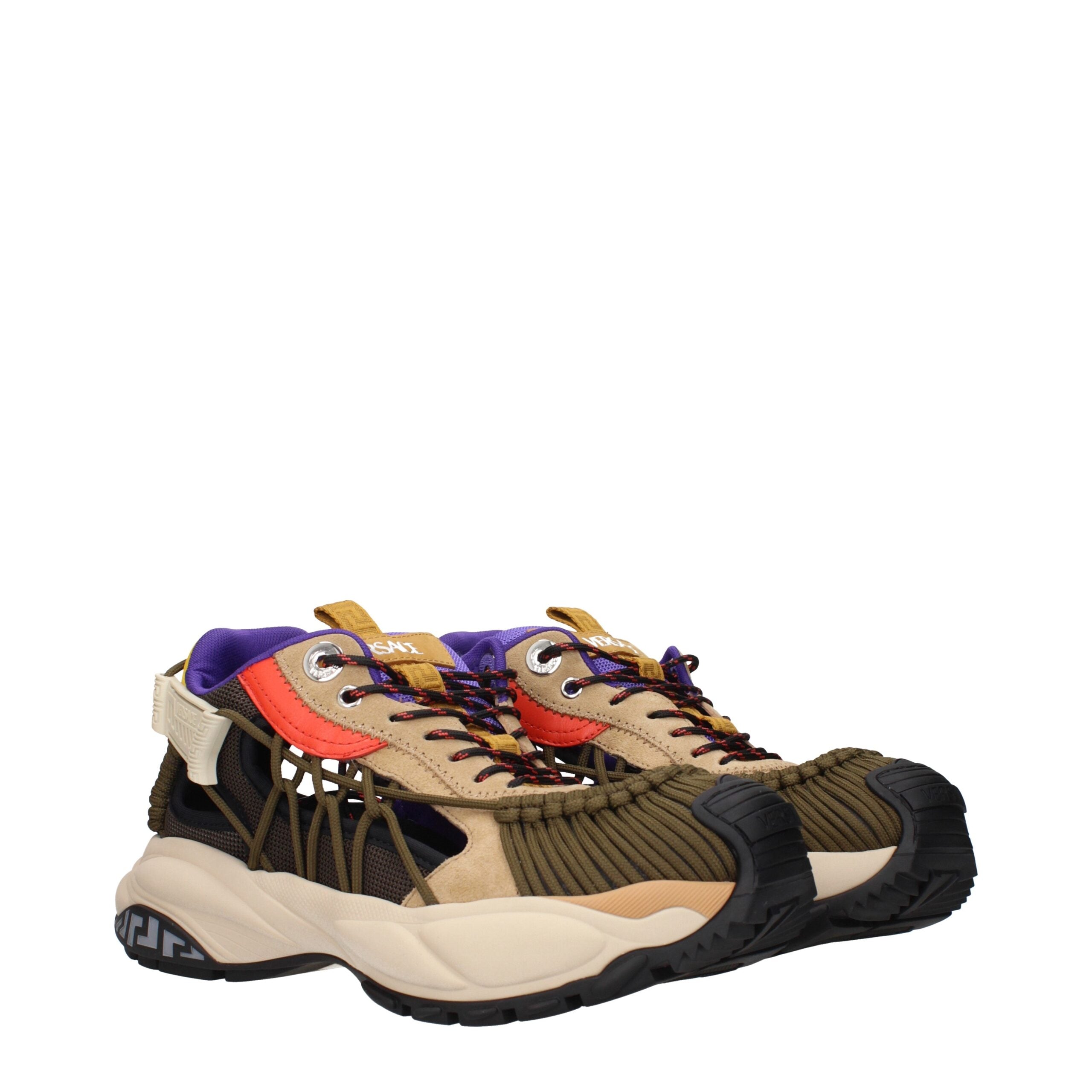 Versace Beige Leder-Sneaker