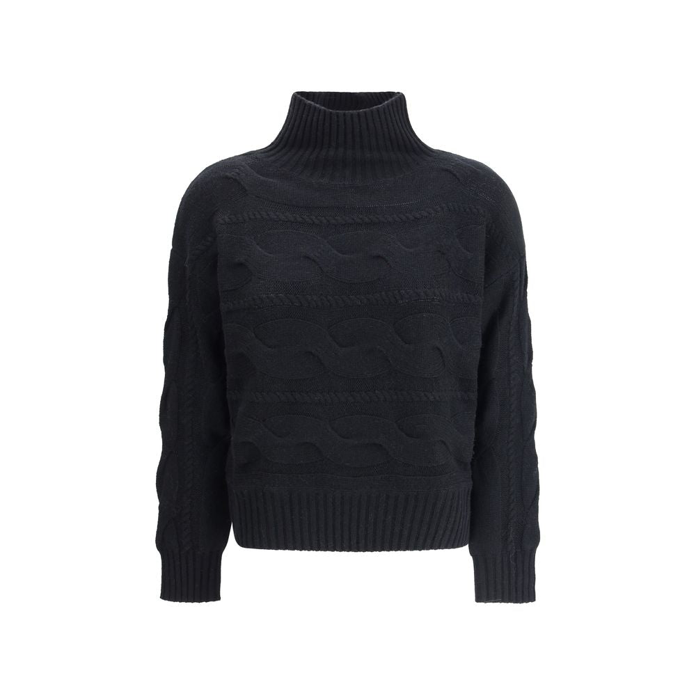 Sweat-shirt en laine noire Max Mara