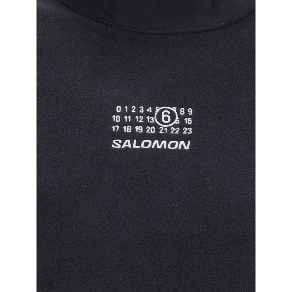 Sweatshirt mit hohem Kragen und Kordelzug aus der Salomon x MM6 Kollektion