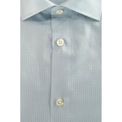 Baldinini Trend Light Blue Cotton Men Shirt