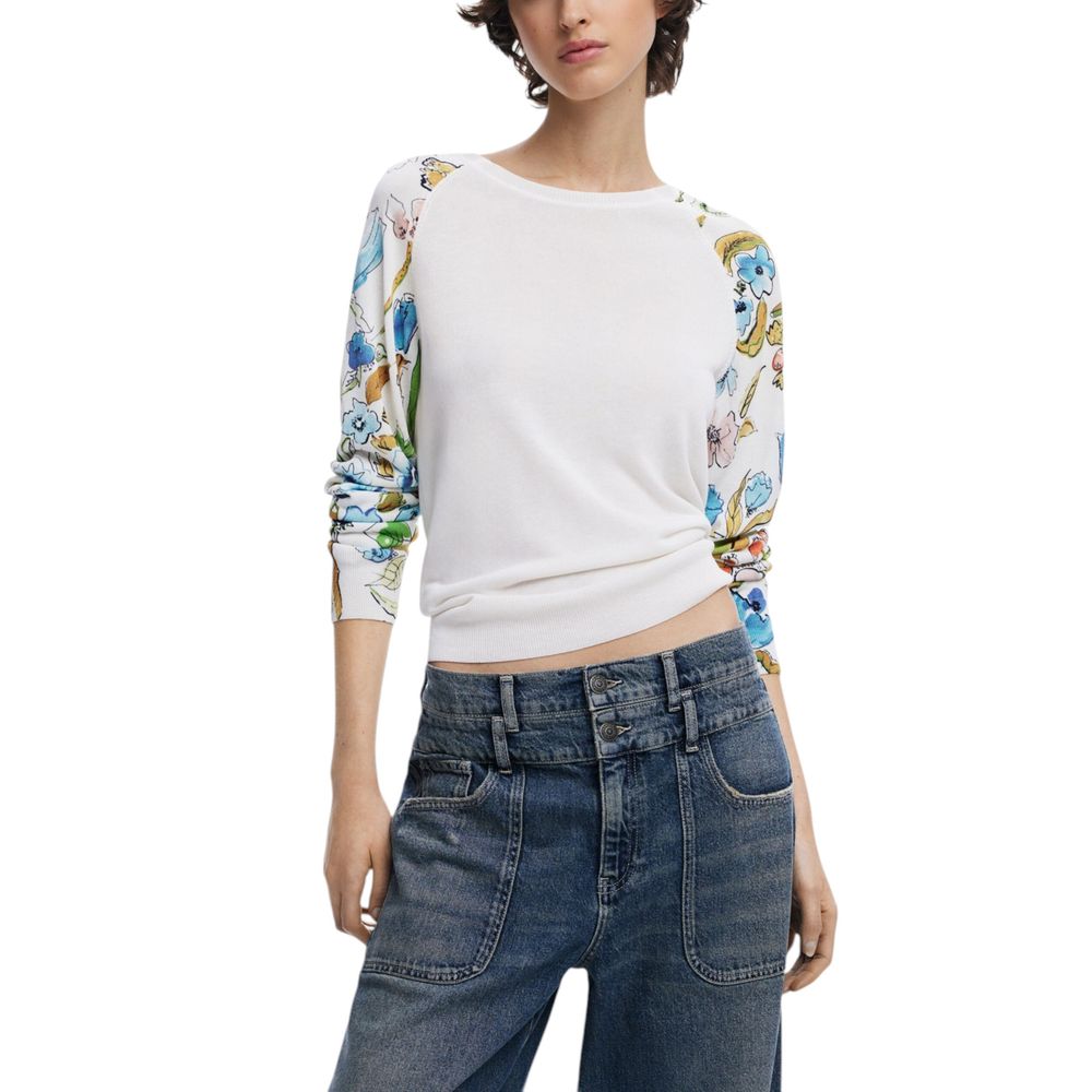 Desigual weißes Viskose-Sweatshirt