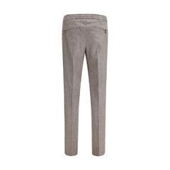 PT Torino Braune Fleece-Woll-Freizeithose