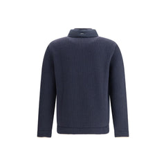 Herno blauer Wollmantel