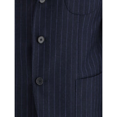 Gi Capri Blue Fleece Wool Two-Piece Suit
