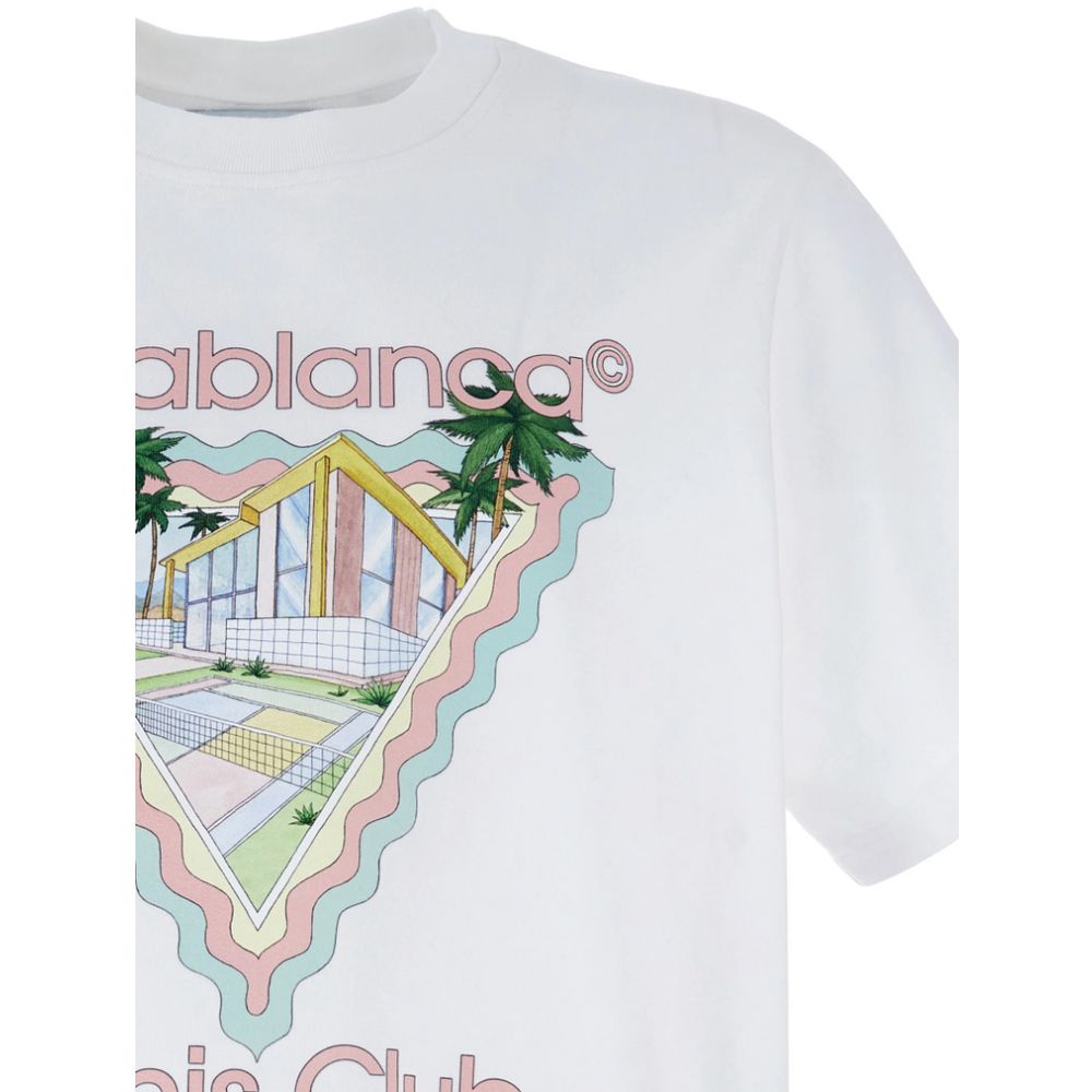 Casablanca Weißes Baumwoll-T-Shirt