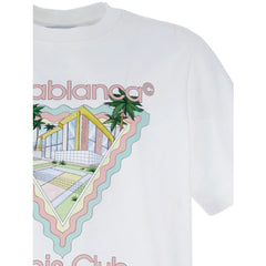 Casablanca Weißes Baumwoll-T-Shirt