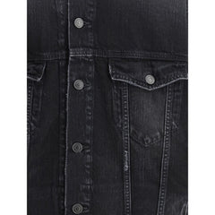 Balenciaga Schwarze Baumwoll-Jeansjacke