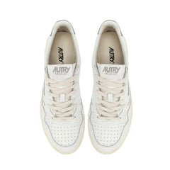 Autry White Leather Low Top Sneakers