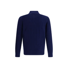 Brunello Cucinelli Blue Cashmere Polo Shirt