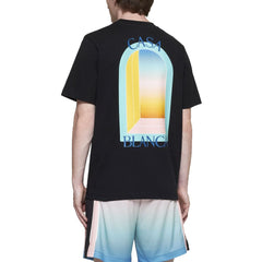 Casablanca Schwarzes Baumwoll-T-Shirt