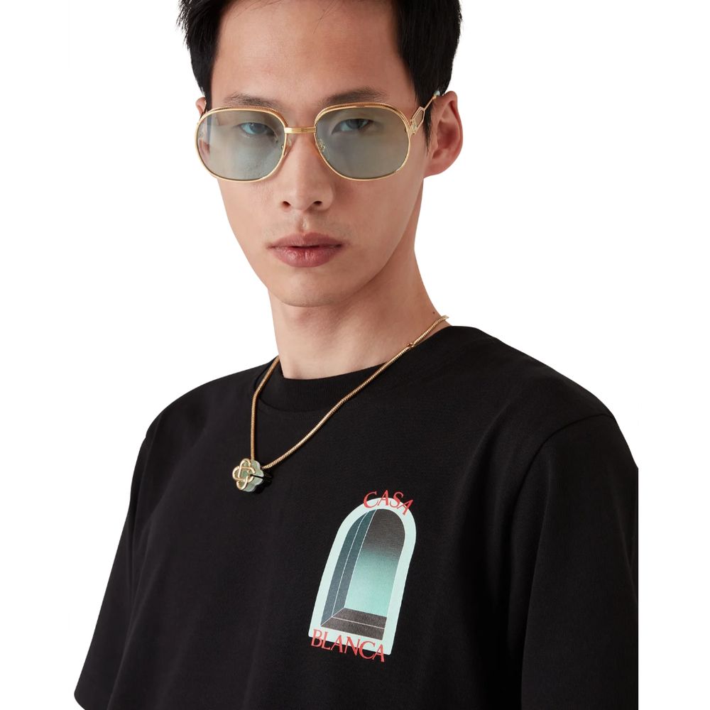 T-shirt Casablanca en coton noir