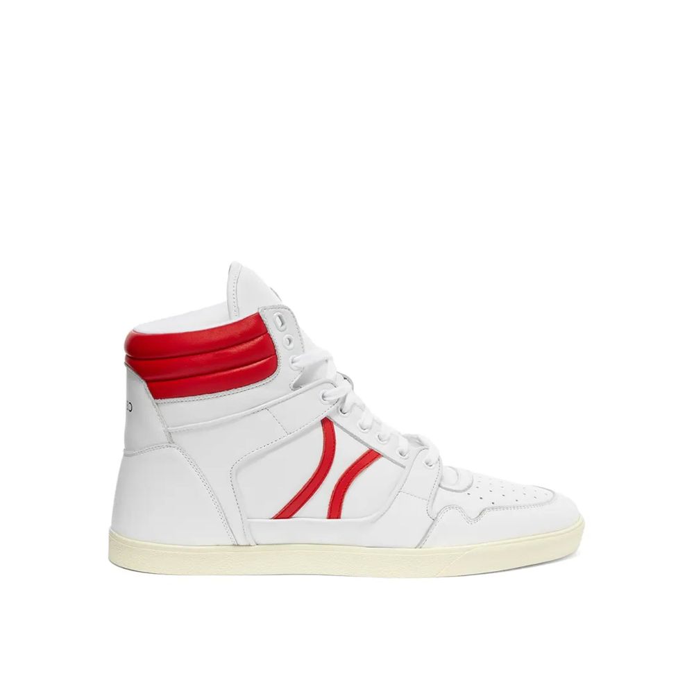 Celine High-Top-Sneaker aus weißem Lammleder