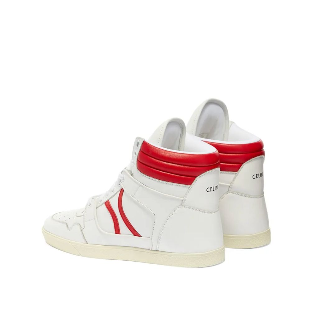 Celine High-Top-Sneaker aus weißem Lammleder