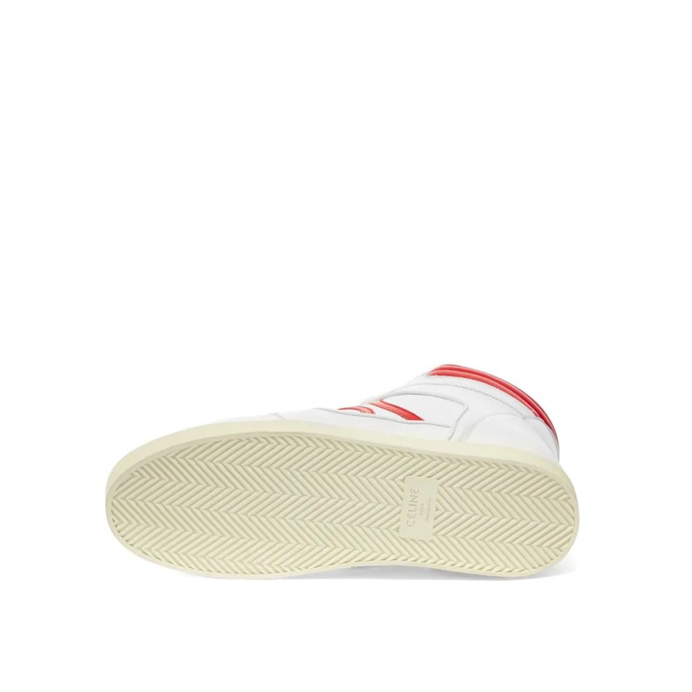 Celine High-Top-Sneaker aus weißem Lammleder