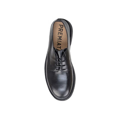 Premiata Black Calfskin Oxfords And Derbies