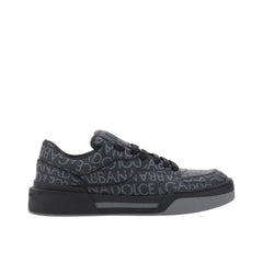 Dolce & Gabbana Black Cotton Low Top Sneakers