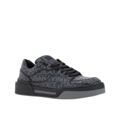 Dolce & Gabbana Black Cotton Low Top Sneakers