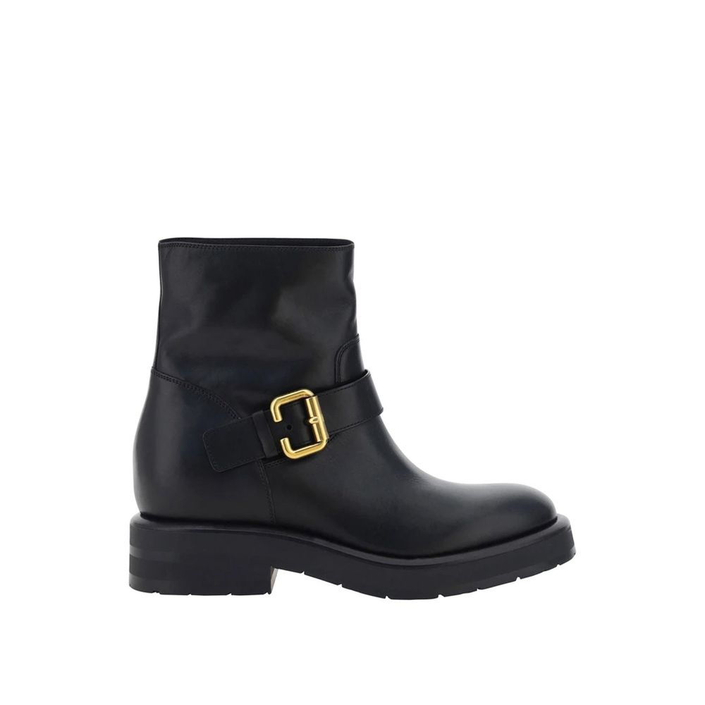 Chloé Black Calfskin Ankle Boots