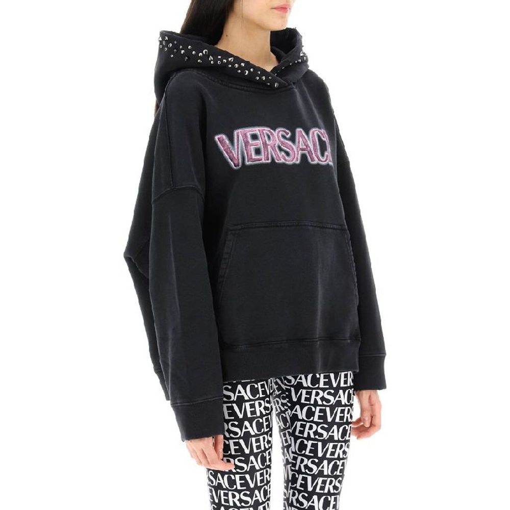 Versace Sweatshirt aus schwarzer Baumwolle