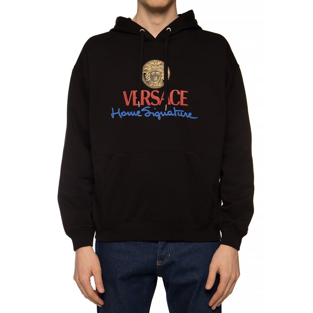 Versace Sweatshirt aus schwarzer Baumwolle