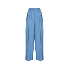 Stella McCartney Blue Linen Casual Pants